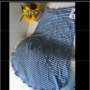 Amy's Closet Girl’s High-Low Maxi striped Skirt (M10-12)